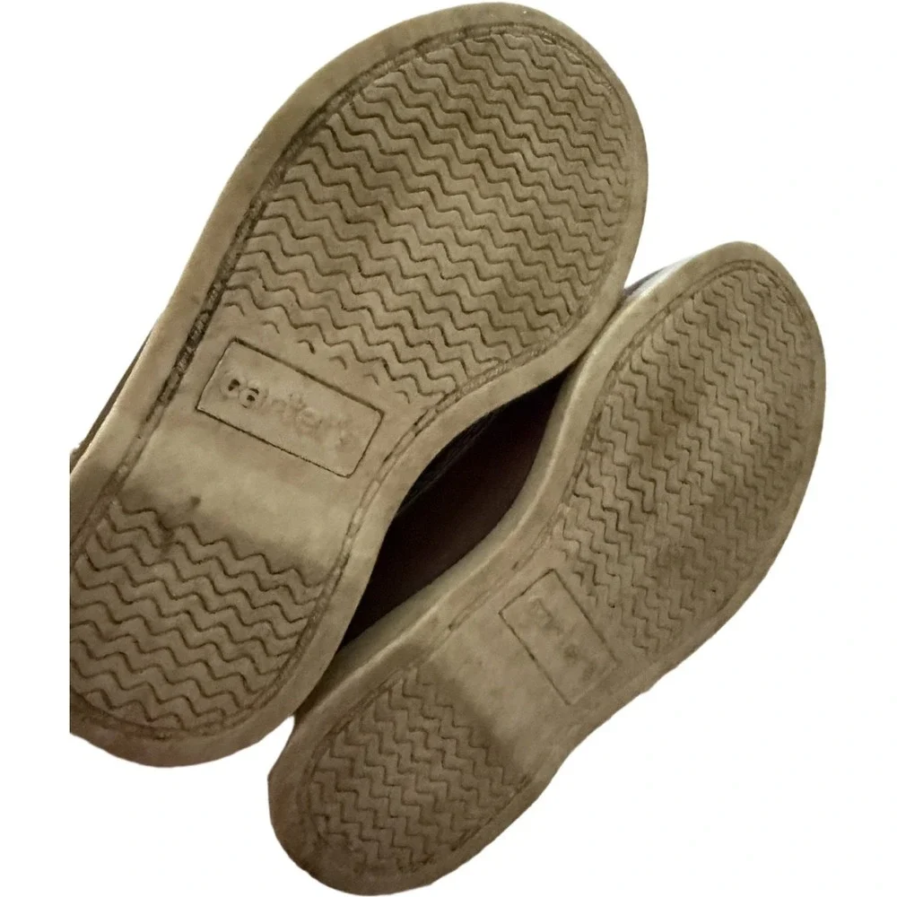 Carter's Toddler Boat Shoes Brown Faux Leather Lace Loafers Size 6 Boys Preppy